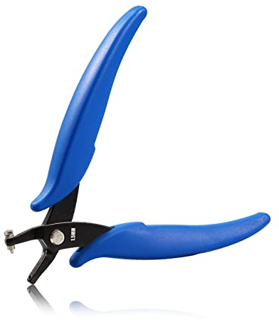SPEEDWOX 14,9 cm Metalllochzange für Schmuck 1,5 mm Durchmesser Rundloch kurze Backen Stanzblech 0,5 mm dick Präzisionsfeine Zange Schmuckherstellung Werkzeug Handwerk Perlen Hobby