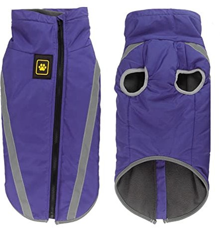 FEimaX Hundemantel Hundejacke wasserdichte Reflektierende Wintermantel mit Fleece Gefüttert Hund Welpen Warm Mantel Haustier Kleidung Wintermantel für Kleine Mittlere Große Hunde
