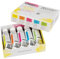 Schmincke – AKADEMIE® AQUARELL Kartonschachtel mit 5 feinen Aquarellfarben in Neonfarben in 5ml Tuben, 75771097, Malset, fluoreszierende Farben, Aquarell Neontöne