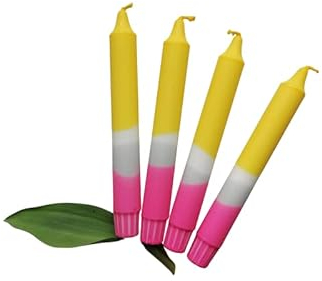 Lichtblick Kerzenmanufaktur/Dip Dye Kerzen/BEE HAPPY / 4er Set
