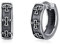 Kreuz Creolen Herren 925 Sterling Silber Kleine Schwarz Schlafen Klapp Ohrringe Ohrschmuck Geschenk für Männer Frauen