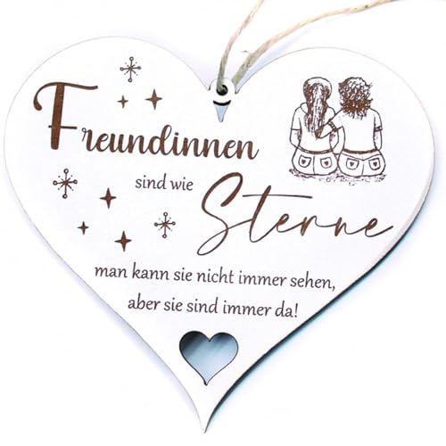 Dekolando Geschenk Freundin Herz - Freundinnen sind wie Sterne ... - 12cm x 13cm Geschenke Freundschaft Freunde Bestie Friend Lieblingsfreundin
