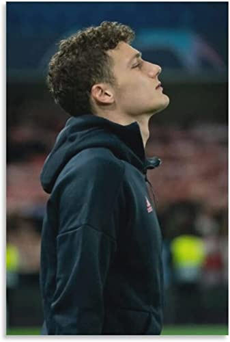 XCPORA Fußballspieler Benjamin Pavard Poster und druckt kreative Wandkunst Benjamin Pavard Leinwand Gemälde für Heimwanddekor Pictrue 50x70cm Kein Rahmen