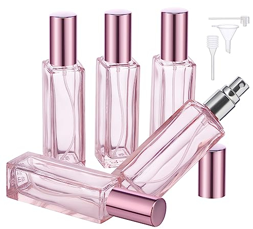 Segbeauty Vaporizzatore Profumo, Porta Profumo da Viaggio, 5 Pezzi Spruzzatore Profumo Rosa 20ml, Boccetta Profumo Ricaricabile, Nebulizzatore Profumo Vetro per Regali, Festa, Vita Quotidiana