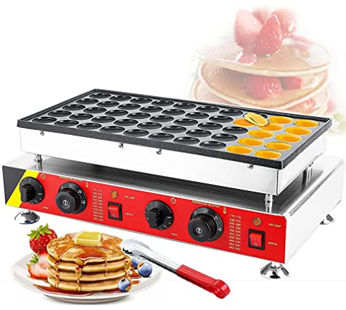 YHUEGH Mini Néerlandais Pancake Baker Machine Commercial Dorayaki Maker 50pcs Fer à Muffins Électrique Antiadhésif Chauffé Uniformément pour Boulangerie Maison et Restaurant Snack Bar