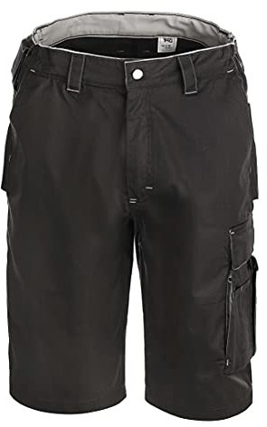 TMG | Arbeitsshorts für Herren, Kurze Arbeitshose mit Werkzeugtasche, robust & strapazierfähig, graue Cargo | Gr. 68