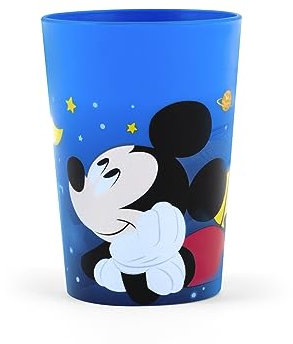 Lulabi Mickey Cosmo Verre en polypropylène, bleu, 25,5 cl