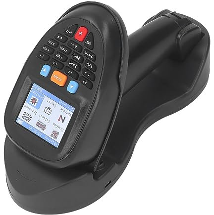 Drahtloser 1D-CCD-Barcodescanner, 2,4-GHz-Barcodeleser, mit Ladestation, 2,2-Zoll-TFT-LCD-Bildschirm, für Barcode-Scannen und Bestandszählung