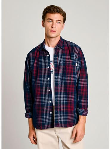 Pepe Jeans Herren Marcus Hemd, blau, S
