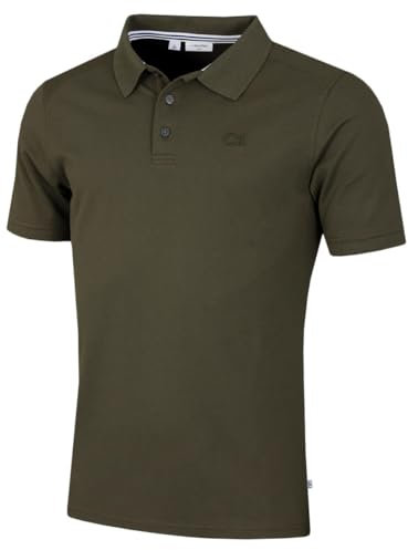 Calvin Klein Mens Campus Coastal Polo Shirt - Olive Green - XXXL