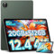 DOOGEE T30MAX Andriod 14 Tablet 4K, Tablet 12 Pulgadas, 10800mAh/33W, 20GB RAM+512GB(TF 2TB) Cámara 50MP+20MP,Helio G99/Octa Core, 4G LTE+5G WiFi/Widevine L1/2560 * 1600/BT5.0/GPS, Verde
