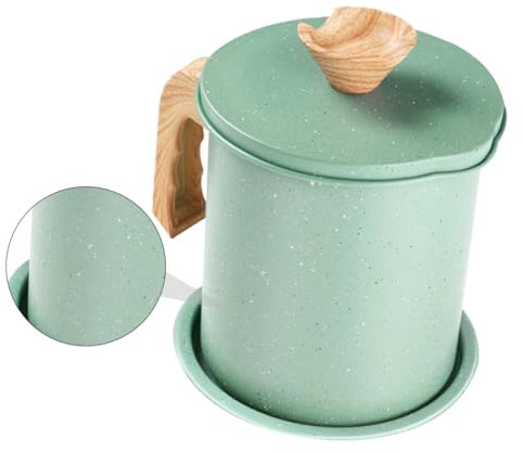 Cabilock Olla De Almacenamiento De Aceite 1.4l Recipiente Cocina Tapa y Filtro Malla Fina