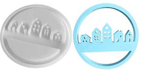 Silikonformen Gießformen Häuser Kerzenformen zum Gießen, Silikonform Haus mit Fenster, Kerzenform Seifenform Epoxidharz Formen Haus Silikonform für Sojawachs Kerzen, Seife, Gips, Handwerk (3)