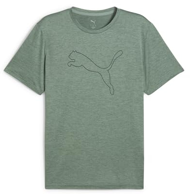 PUMA Unisex M TAD Essential Heather CAT Tee (CF Large cat) T-Shirts, Green Moon Heather, XXL