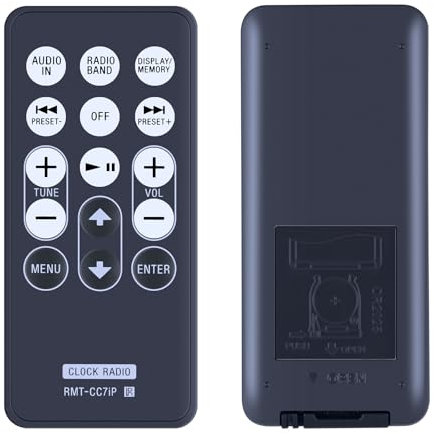 TCNOUMT Remote Control Suitable for Sony Clock Radio RMT-CC7iP Remote Control ICF-DS11iP ICF-C11iPN Audio System, RMT-CC8WM Remote Control Replaced