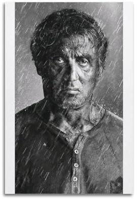 MHEGSNGA Rambo Poster Last Blood, Vintage-Kunst, Raumdekoration, ästhetische Schlafzimmerdekoration, Leinwandposter für Schlafzimmer, 30 x 45 cm, ungerahmter Stil