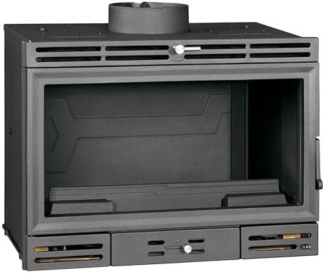 TJ - Chimenea Insertable de Leña con Turbinas Modelo AFAR. Fabricado en Hierro Fundido 12 kW