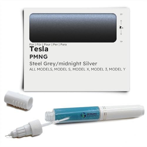 Genuine Colors Lackstift Steel Grey Midnight Silver PMNG für Tesla Silber Model S 3 X Y