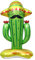 DazzJoy Hawaii Deko Kaktus Ballons Stehend, XXL Kaktus Luftballon Stehender, Hawaii Kaktus Deko Folienballon, Hawaii Party Deko Helium Ballon für Strand Tropisch, Sommer Party Deko, Gartenparty Deko
