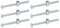 sourcing map 6Pcs Bed Frame Bolts, M6 x 80mm Hex Socket Head Screws Bolts Barrel Nuts Bunk Bed Bolt Furniture Screws with Rice-shaped Head Barrel Nut for Chairs Cots, Silver