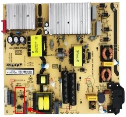 LKWVQRQE Carte d'alimentation TV, Compatible avec TCL, L55E5800A-UD, Carte d'alimentation 40-L141H4-PWG1CG 08-L141HA2-PW220AA(2 Resistance)