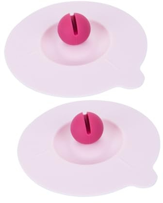 TOYANDONA Silicone Mug Covers 12cm Microwave Safe Silicone Cup Lids for Glass Coffee Cups Anti Dust and Airtight Seal 2 Pack Pink for Office and Home