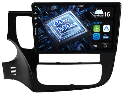 MSD 10.1 Zoll Bildschirm 4G+64G Autoradio für Mitsubishi Outlander 2012-2018 | Wireless Carplay Android Auto | Android 16 GPS Navi Radio | Volant WiFi DSP DAB Bluetooth 5.0 | Rückfahrkamera | 2 Din