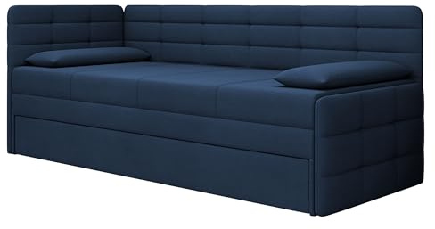 Mirjan24 Polsterbett Satixa, Schlafsofa mit Stauraum, Bett mit Kopfteil, Tagesbett, Doppelbett mit Matratze (Polo 891)