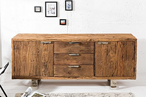 Casa Padrino Luxus Sideboard B.160 x H.75 x T.40 - Fernsehschrank - Kommode - Handgefertigt aus Massivholz!