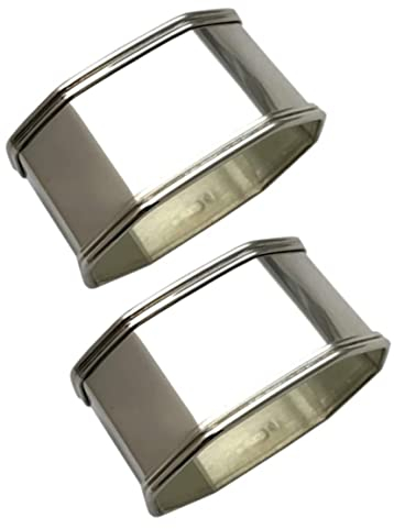 SILBERKANNE 2 Stück Serviettenring Octo L 5,5 cm Premium Silber Plated edel versilbert für Stoffservietten in Top Verarbeitung. Fertig zum verschenken mit schicker Geschenkverpackung