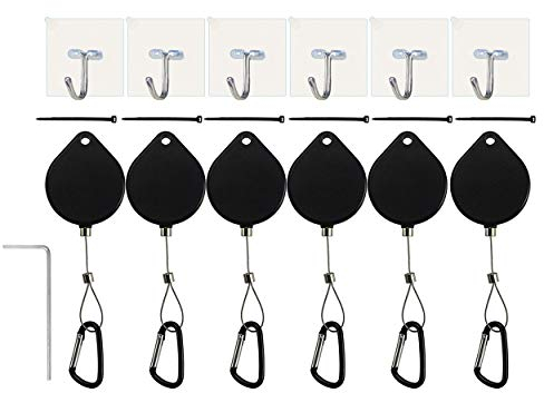 SCSpecial VR Accessories Cable Management 6 Packs - Drill Free Retractable Ceiling Suspension System for HTC Vive/HTC Vive Pro Virtual Reality/Oculus Rift/Playstation VR/Microsoft MR