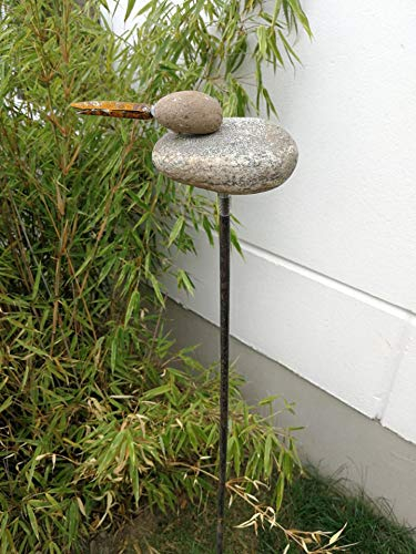 Zen Man Edelrost Gartenstecker Rost Gartenskulptur aus Stein Garten Figure Handarbeit H120*16 * 8cm 101587
