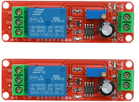 ARCELI 2 PCS NE555 12V DC Ajustable 0-10 Segundo Temporizador Temporizador de Retransmisión Interruptor Módulo de Interruptor para Arduino Raspberry Pi