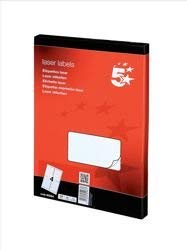 Adress-Etiketten, Laserdrucker, 4 pro Blatt, 139 x 99,1 mm, Weiß, 400 Etiketten