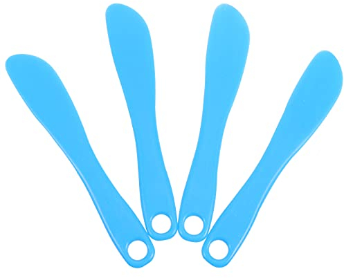 iplusmile 4Pcs Dental Plastic Spatulas Paint Mixing Sticks Print Mold Mixer Lab Alginate Spatulas Brush Paddles for Dentists Autoclavable Craft Tools (Random Color)