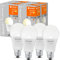LEDVANCE Smarte LED-Lampe mit WiFi Technologie, Sockel E27, Dimmbar, Warmweiß (2700 K), ersetzt Glühlampen mit 60 W, SMART+ WiFi Classic Dimmable, 4er-Pack