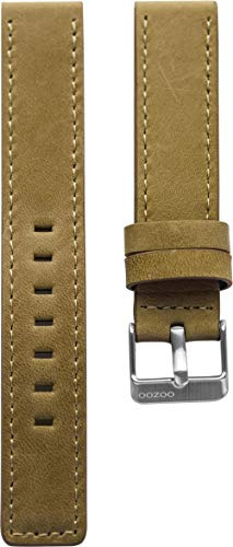 Oozoo Armband Uhrenband Uhrenarmband Leder Lederband mit Dornschließe Sand 30 mm