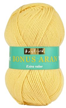Sirdar Hayfield Bonus Aran Yarn, Lemon (659), 100g