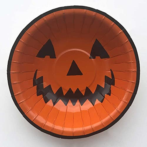 Amscan 9912815 - Halloween Pumpkin Paper Party Bowls - 8 Pack