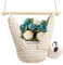 MANOPAWS Macrame Plant Hanger Crochet Sloth Hanging Planter Sloth Gifts,5 Inch Animal Wall Hanging Plant Holder for Plant Sloth Lovers, Home Decor Indoor Outdoor Plants Succulent Gifts