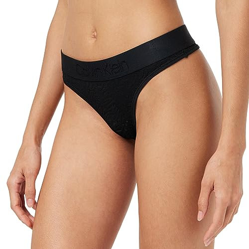 Calvin Klein Thong 000QF7287E String coordonné, Noir (Black), S Femme