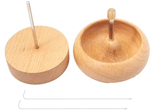 Geteawily Wooden Bead Spinner Bowl - Bead Spinner Cheap - Bead Spinner Set - Clay Beads Spinner - Wooden Bead Holder - Clay Beads Bracelet Making Kit Tool For Jewelry Making Waist Bracelets Crafting