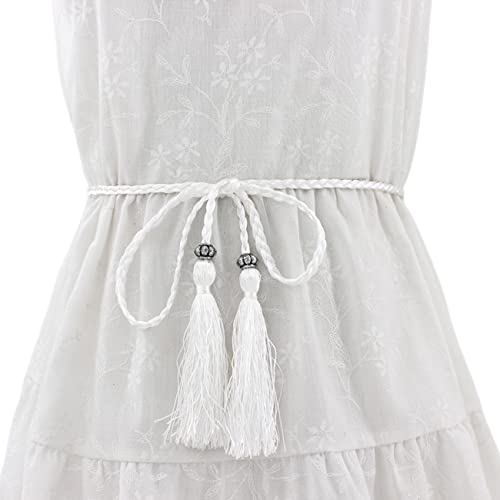 FAIRYGATE Damen-Gürtel Frauen Geflochtene Taille Gürtel Mode Stil Kette Seil Geflochten Kleid Casual Dünner für Kleid, DA1222