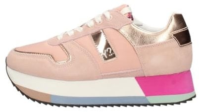 Y NOT? Scarpe da Ginnastica Sneakers ynot Tela e camoscio Rosa Cipria YNP2510 Nuage Donna Ragazza (41)