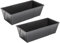 Zenker 9914350 Lot de 2 moules à cake extensibles, moule à cake, moule extensible, moule à gâteau, moule cake, moule à gâteaux, moule rectangulaire, Acier, Noir, 20-35 x 11,5 x 7 cm