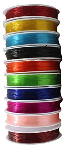 STOBOK 10 Rollen Kordel zur Schmuckherstellung Perlenarmbänder DIY freundschaftsarmbänder elastische Schnur Perlenschnur Elastizität Schmucklinie Spieße Machen elastischer Faden Kristall