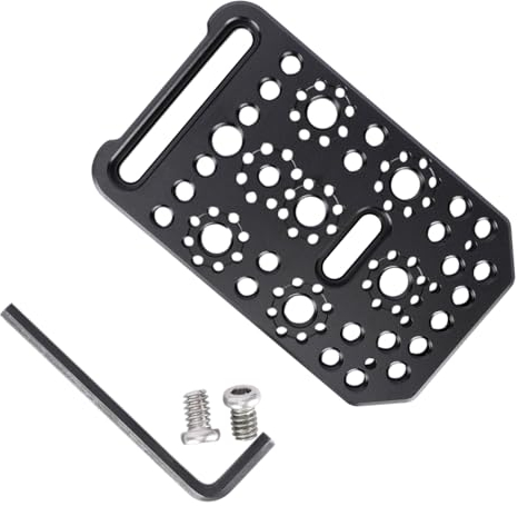 NICEYRIG Cheese Plate Camera,Multifunctional Cheese Plate Compatible for Sony FX3/ FX30/ BMPCC 6K Pro with 1/4 &3/8 Locating Holes,Multipurpose Extension Cheese Plate for Camera DIY Accessories
