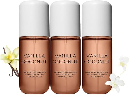 Vanilla Skin Parfüm - Haar & Körper Duftspray, Eau de Parfum, Reisegröße Langanhaltender Parfümspray (3 Stück)