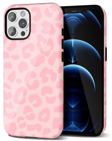 Svanove Cheetah Print Phone Case for iPhone 12 Pro Max Case Girly Trendy Leopard Pattern, Retro Cool Animal Print, Luxury Cute Case for Women, Aesthetic Y2k Hard Shell Plastic, Pink