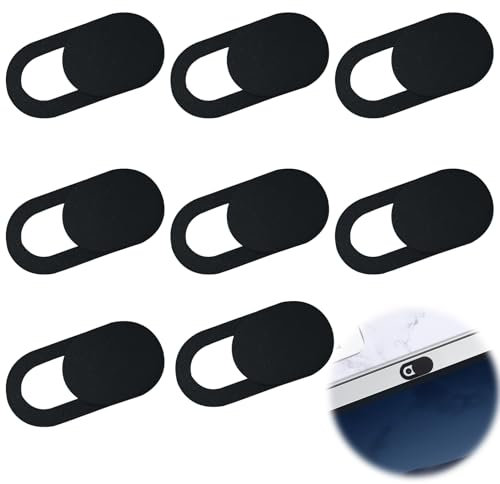 HLMYER 8 PCS Webcam Cover Slide,Camera Cover Slider Protect Privacy,Phone Camera Cover Ultra Thin Design, laptop Camera Cover Protect Cover,Slide Cover for Laptops,Tablets,Macbook, Ipad,Smartphone
